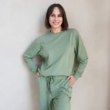 Sweatshirt Borstvoeding - Blauw Gebloemd