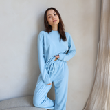 Amme-sweatshirt - blå blomstret