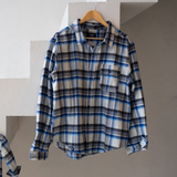 Flannelskjorte til mænd, blå tern