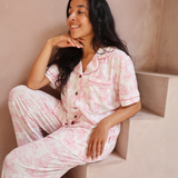 Dames Pyjama Set Roze Toile de Jouy