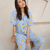Pyjamas-sæt til damer Mediterannean Lemons