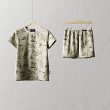 Für Kinder Shortie PJ-Set Oliven
