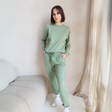 Pantaloni da ginnastica in bambù verde oliva